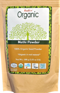 Organic Methi Powder   Radico 100 percent Cert