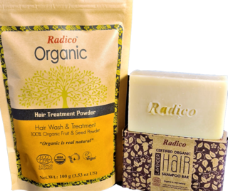 Organic Hair Treatment Powder with Shampoo bar