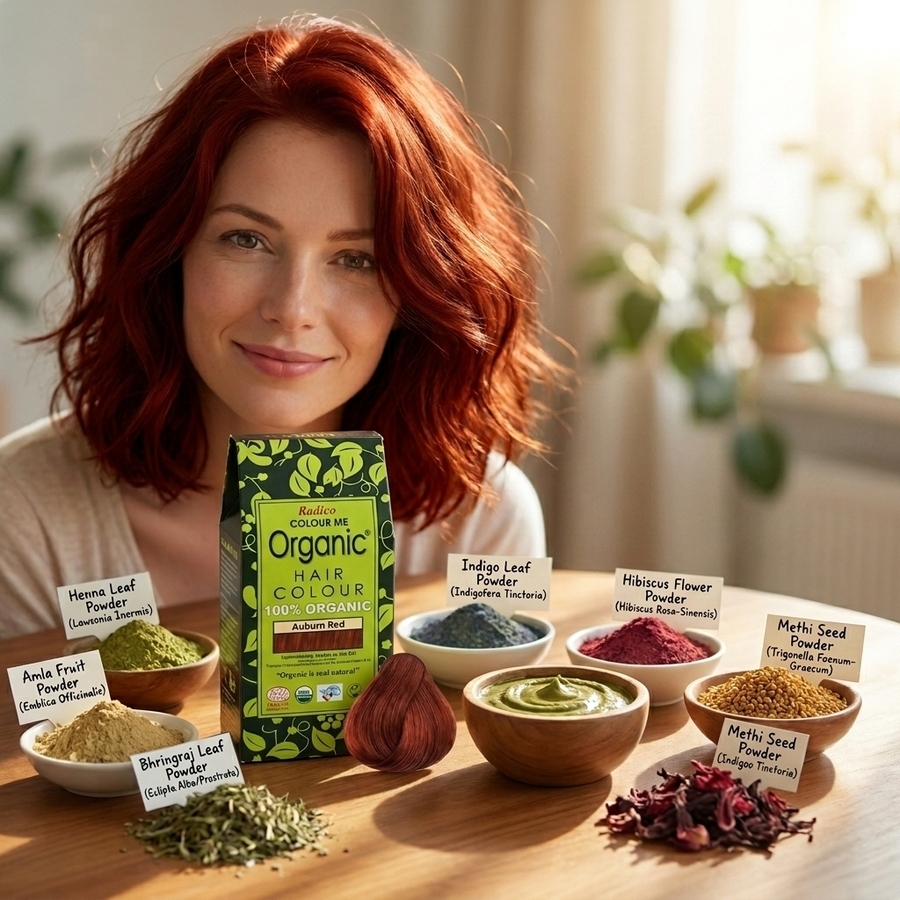 Organic Henna Colour Auburn Red Radico 100 percent Cert