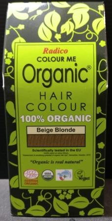 Organic Henna Colour Beige BlondeRadico 100 percent Cert 