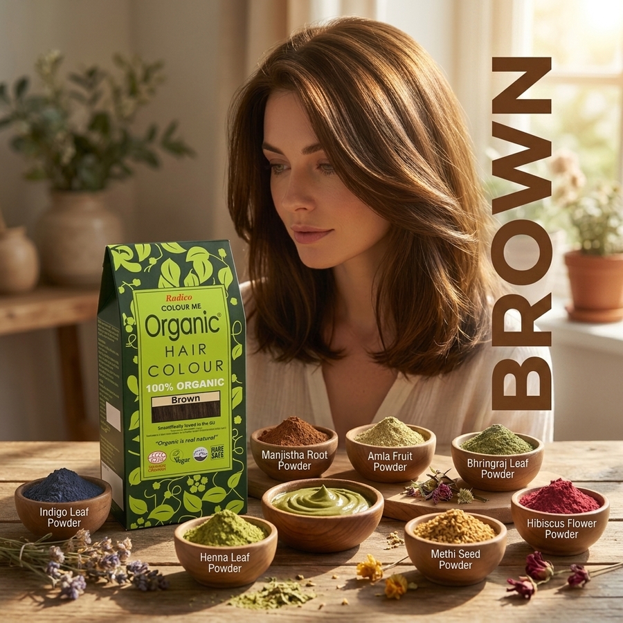 Organic Henna Colour Brown Radico 100 percent Cert