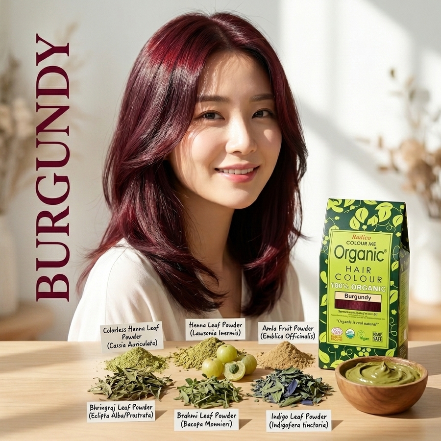 Organic Henna Colour Burgundy Radico 100 percent Cert