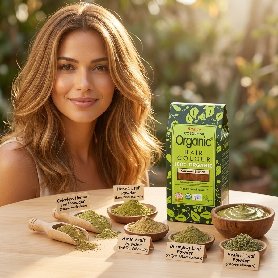 Organic Henna Caramel Blonde Radico 100 percent Cert