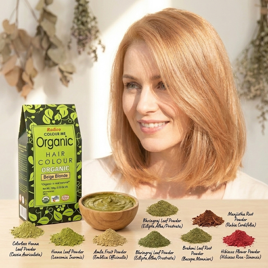 Organic Henna Colour Champagne Blonde Radico 100 percent Cert