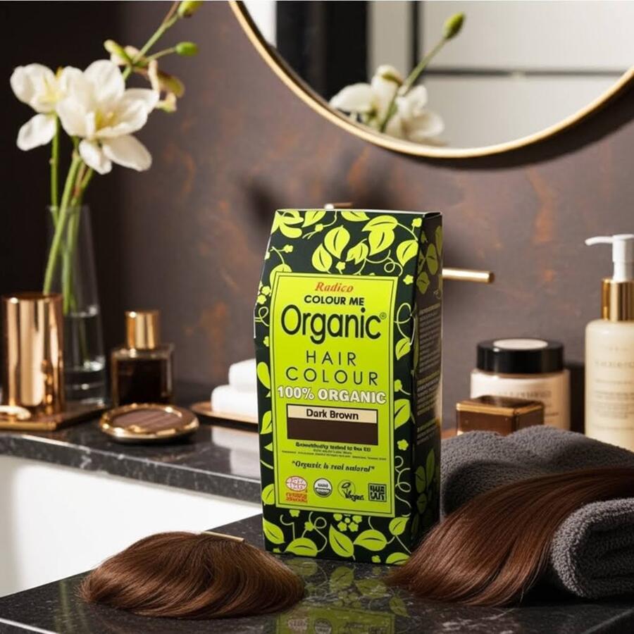 Organic Henna Colour Dark Brown Radico 100 percent Cert