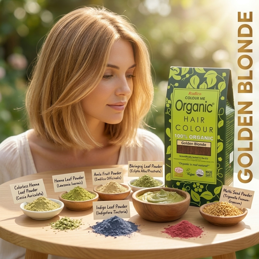 Organic Henna Colour Golden Blonde Radico 100 percent Cert