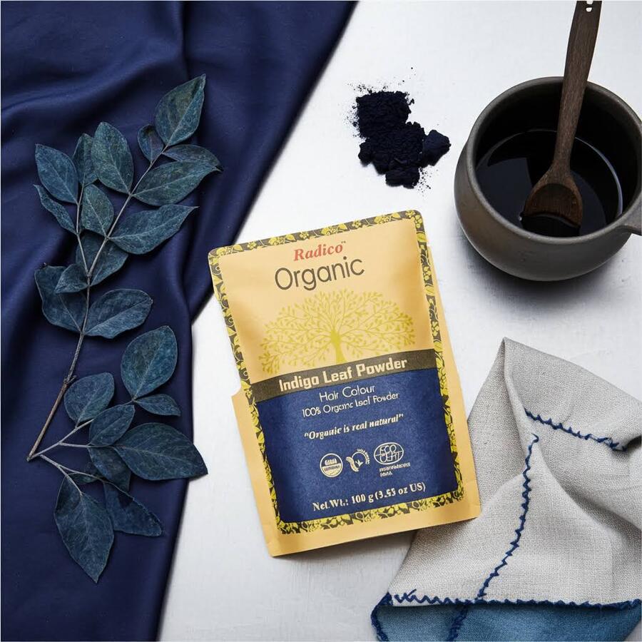 Organic Indigo hair color Radico 100 percent Cert