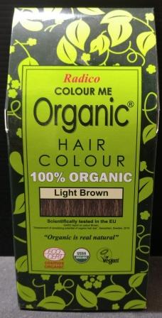 Organic Henna Colour Light Brown Radico 100 percent Cert 