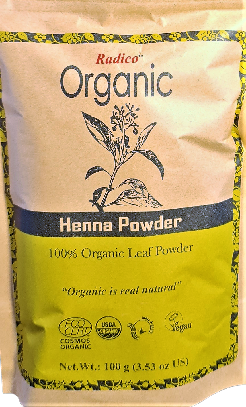  Organic Henna Colour Natural Radico 100 percent Cert