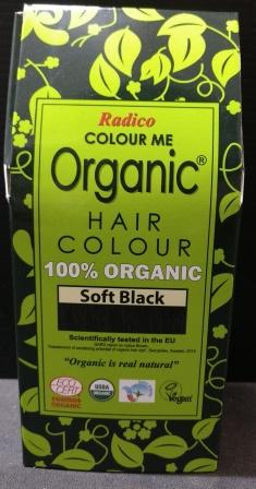 Organic Henna Colour Soft Black Radico 100 percent Cert 