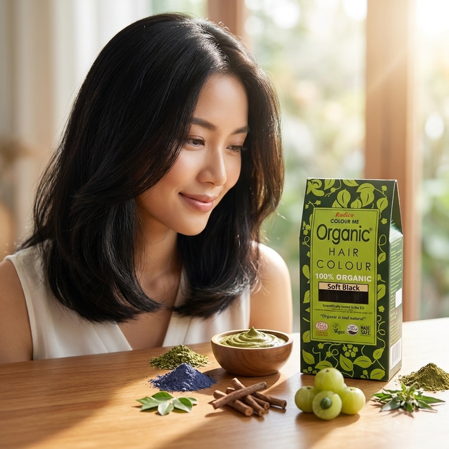 Organic Henna Colour Soft Black Radico 100 percent Cert