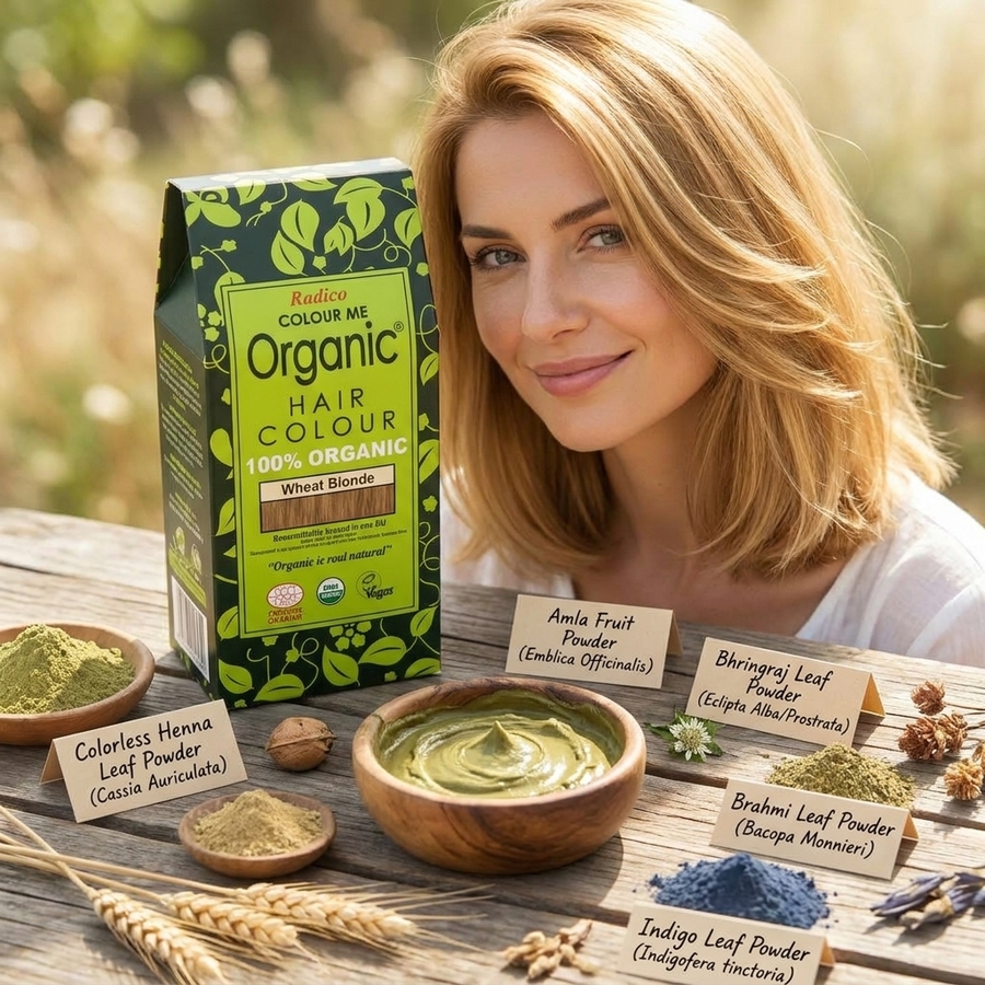 Organic Henna Colour Wheat Blonde Radico 100 percent Cert