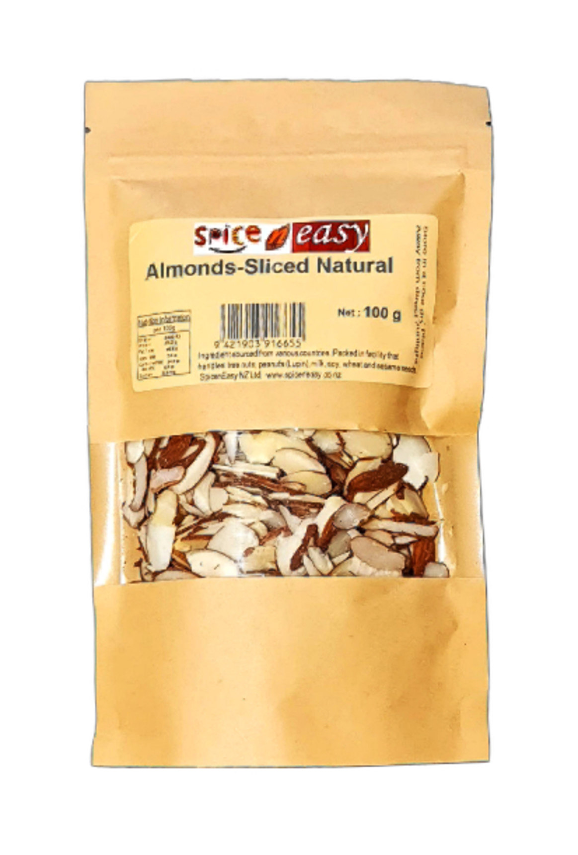 Almond Sliced Natural 100g