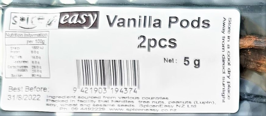 Vanilla Pods 2pcs