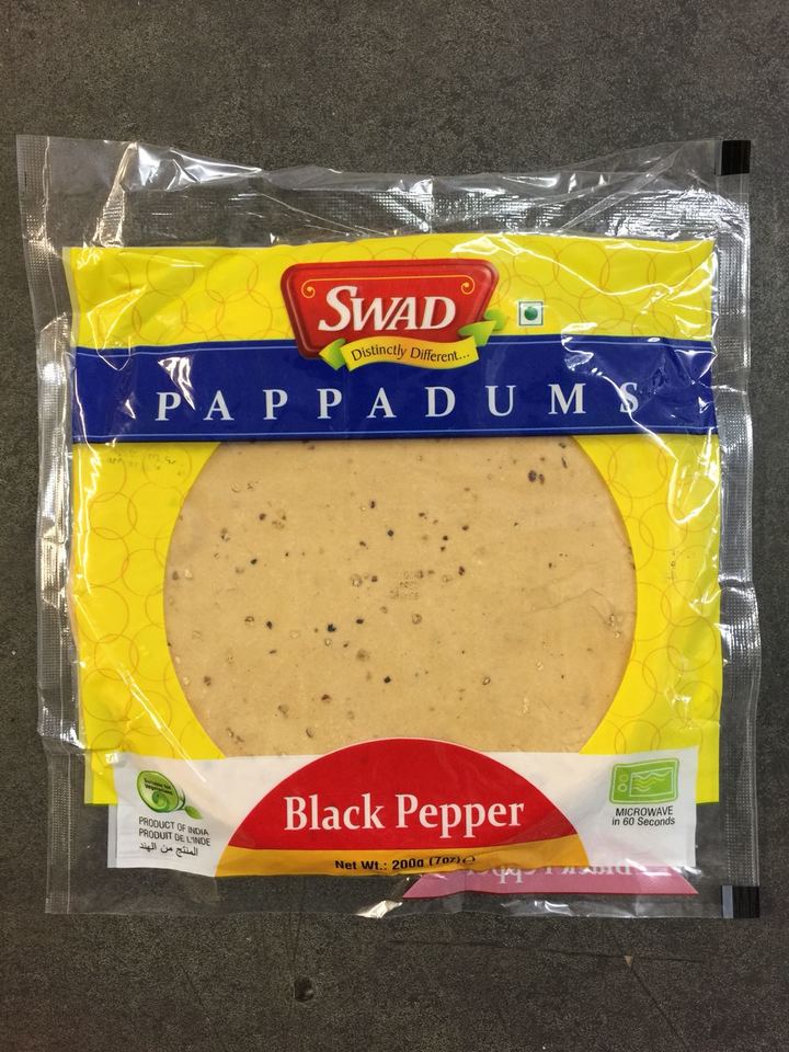Black Pepper Poppadum 200g