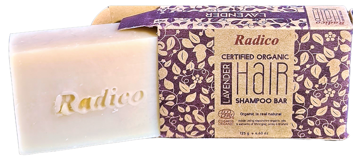 Organic Shampoo Bar Lavender 125g Radico Certified   