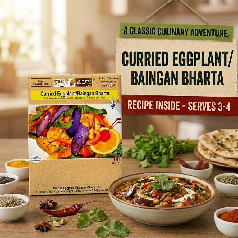 Curried Eggplant ( Baigan Bhartaa) Recipe Kit