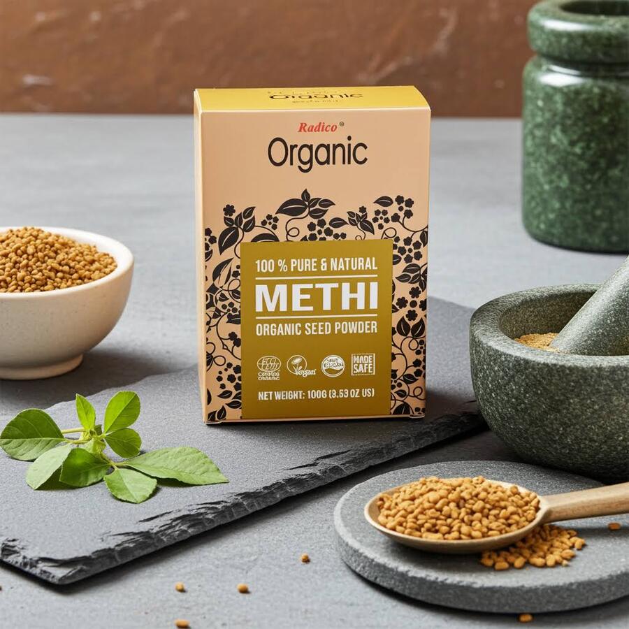 Organic Methi Powder Radico 100 percent Cert