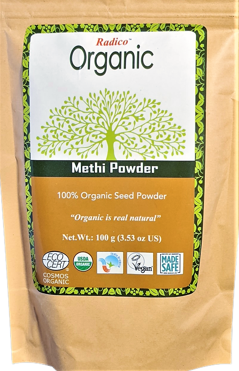 Organic Methi Powder   Radico 100 percent Cert