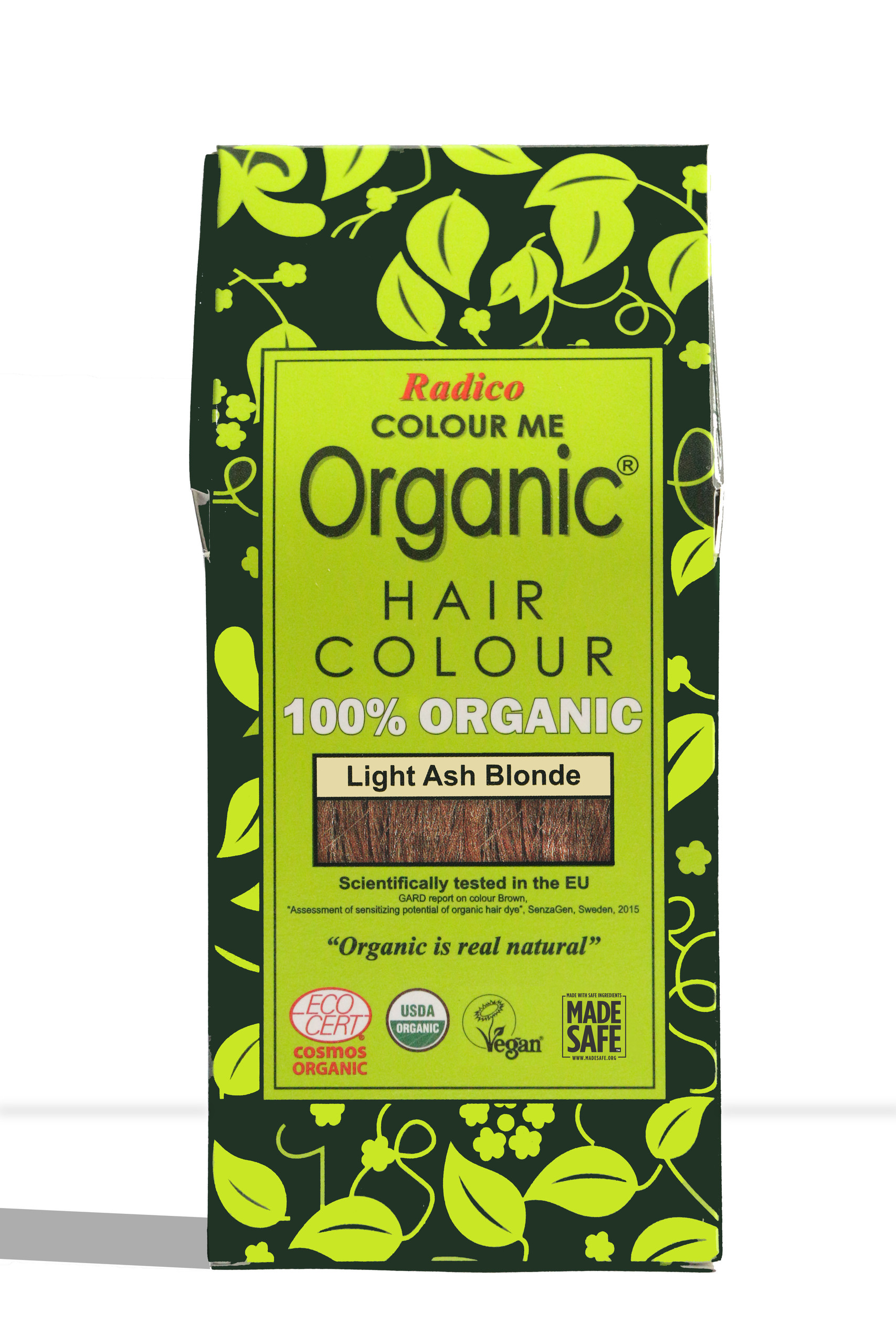 Organic Henna Color Light Ash Blonde Radico 100 Percent Cert