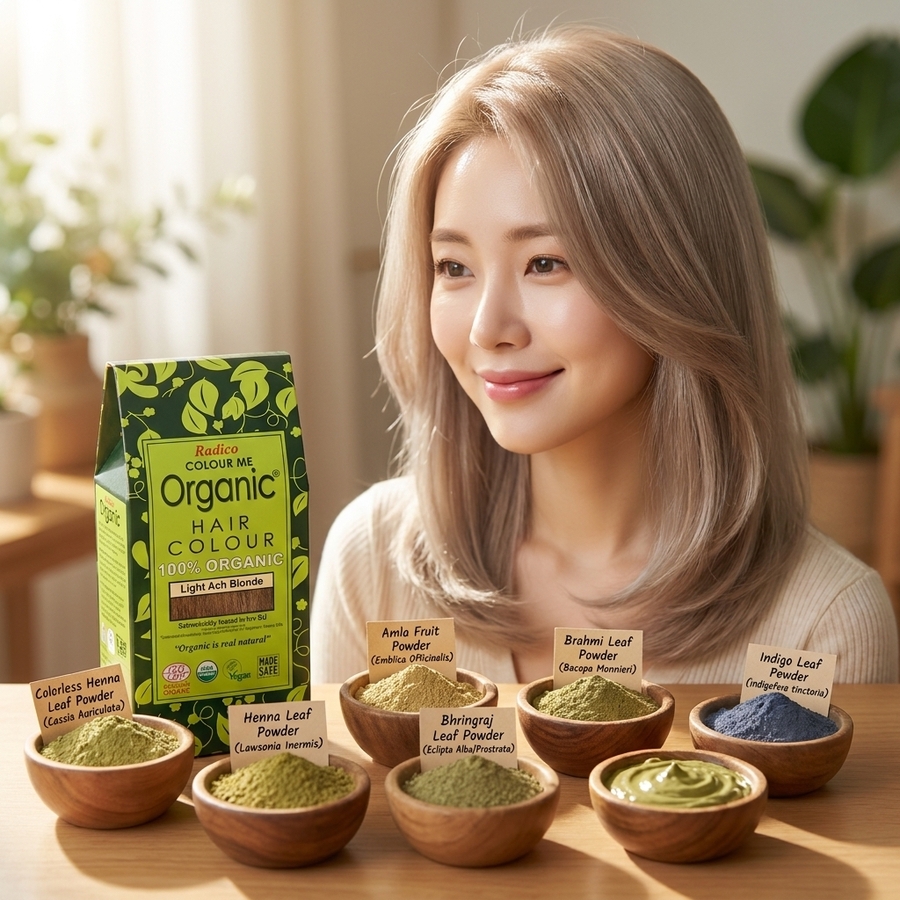Organic Henna Color Light Ash Blonde Radico 100 Percent Cert