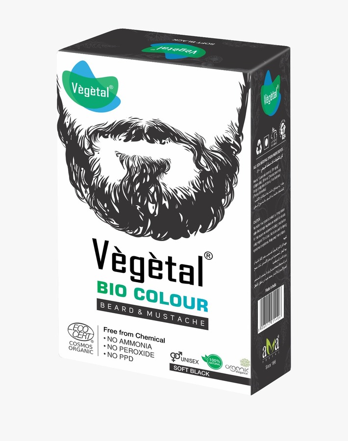 Vegetal Beard and Moustache Bio Colour Soft Black