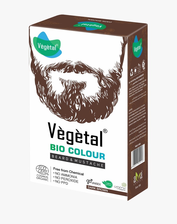 Vegetal Beard and Moustache Bio Colour Dark Brown