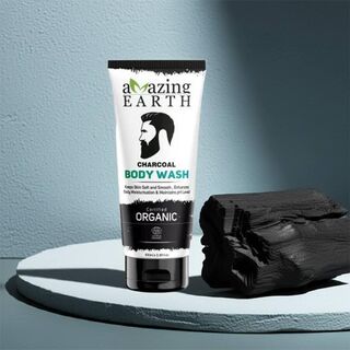 Organic Certified Charcoal Body Wash for Dull and Blemished Skin 100ml | Amazing Earth