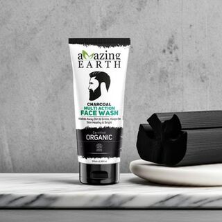 Organic Certified Charcoal Face Wash for Men 100ml | Amazing Earth