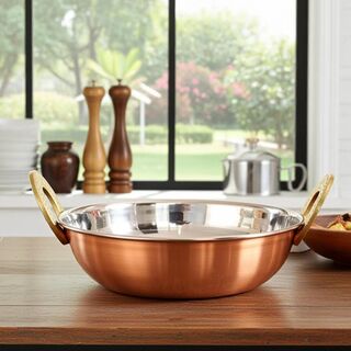 Copper Kadai Large